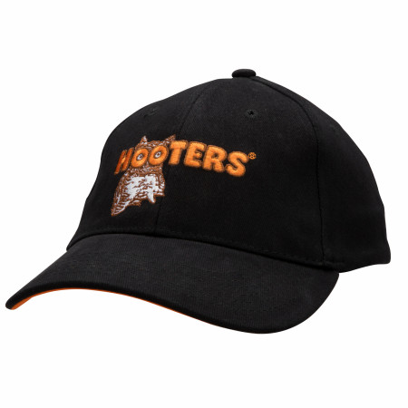 Hooters Classic Logo Flex Fit Black Colorway Hat